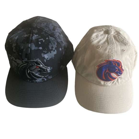 BOISE STATE Black Pro Image and Tan 47 Brand Cap Hat Lot of 2 - Picture 1 of 14